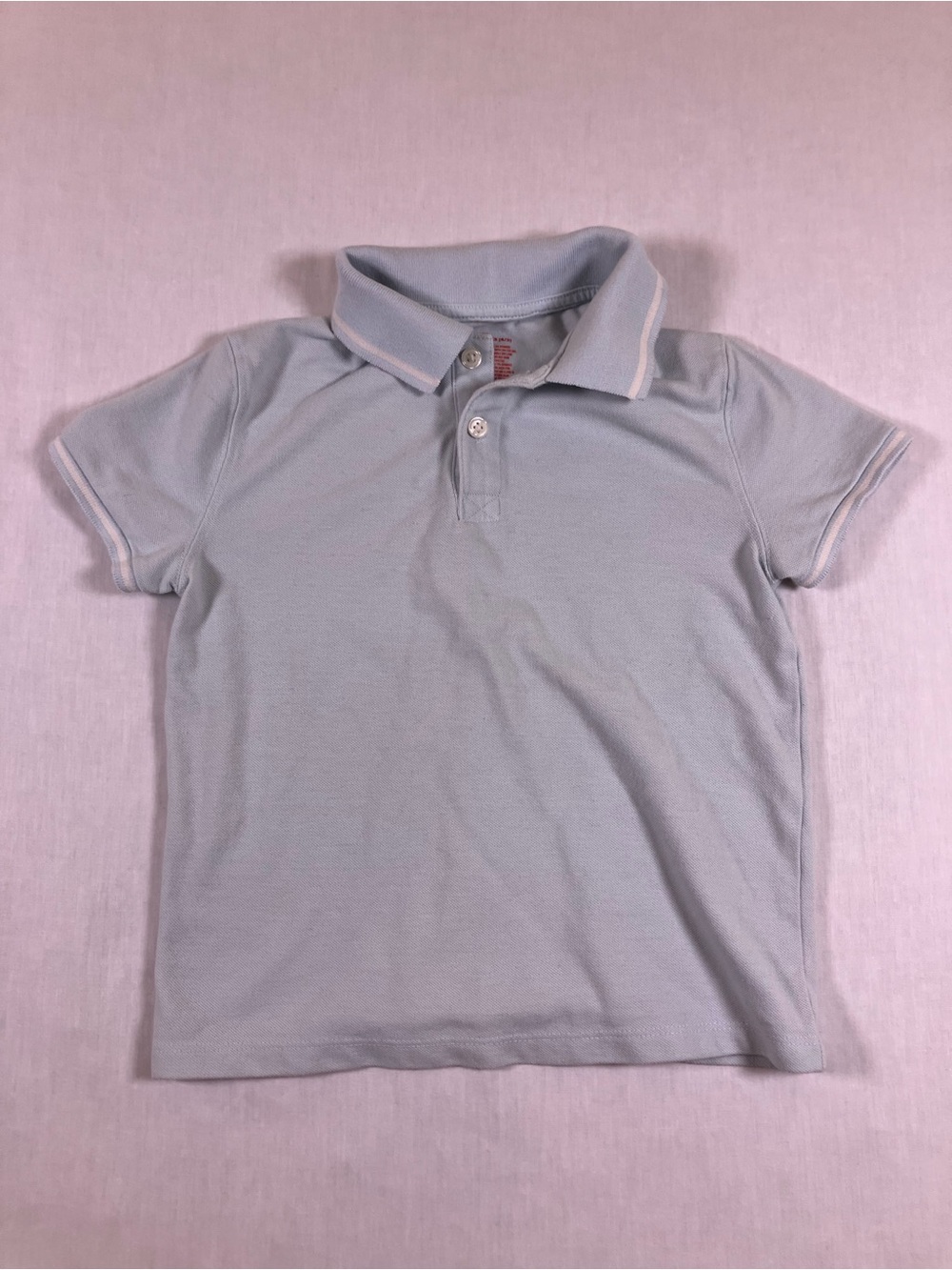 Cat & Jack Pale Blue Polo Shirt with Contrast Trim